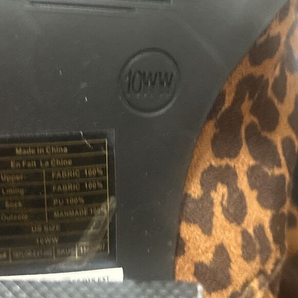 Torrid 10WW Leopard Boots Over The Knee OTK Block Heel Mob Wife Indie Sleaze - Picture 7 of 10